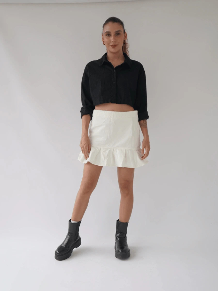 Falda Prenses Tono Beige
