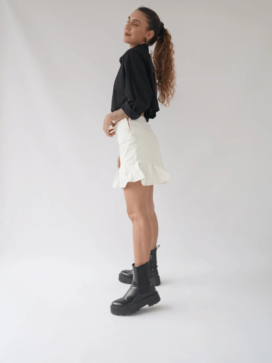 Falda Prenses Tono Beige