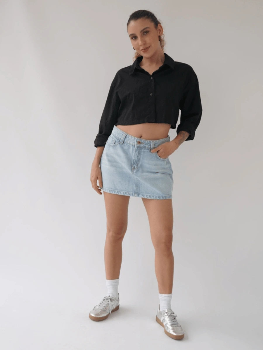 Mini falda clara