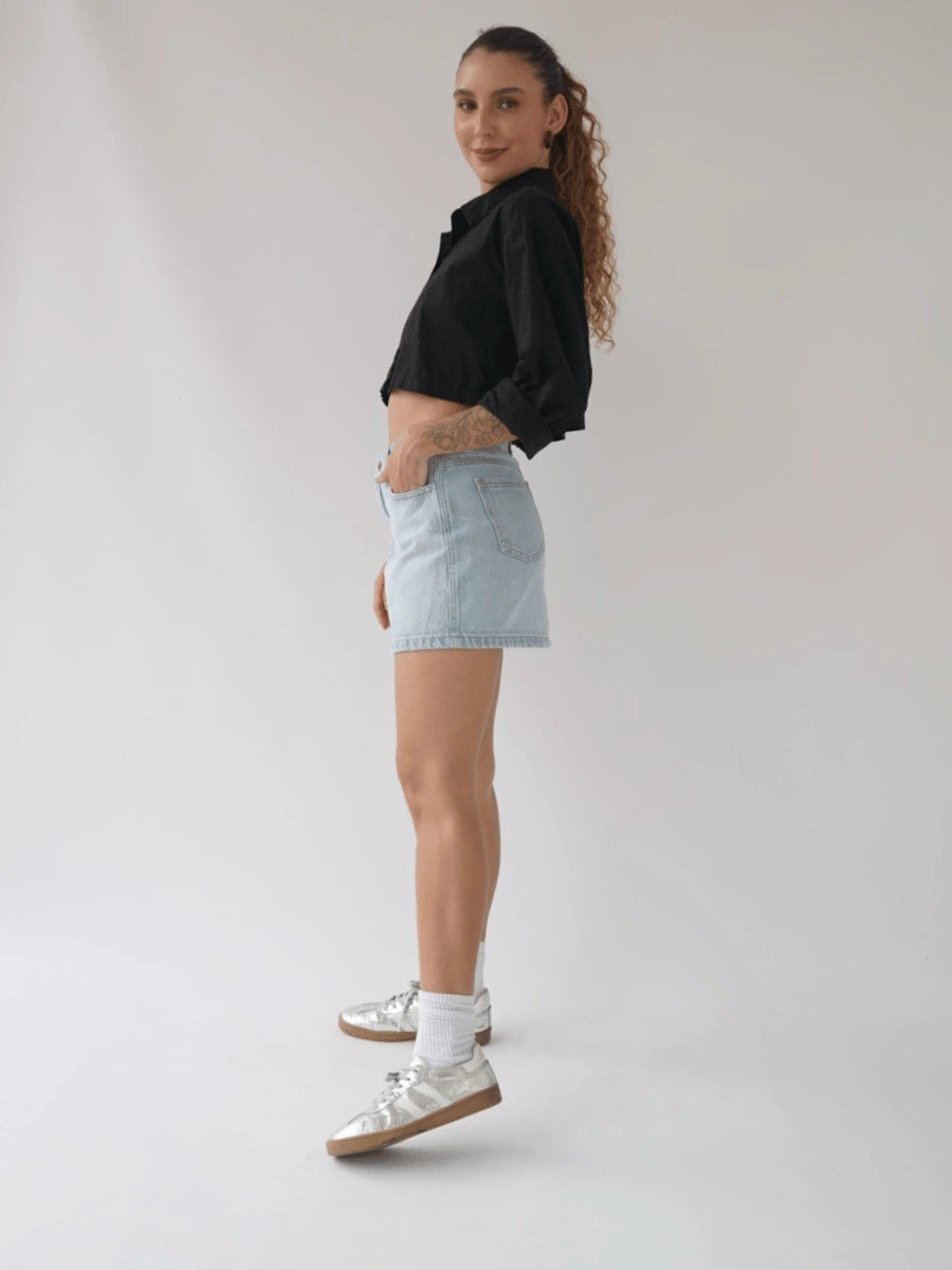 Mini falda clara