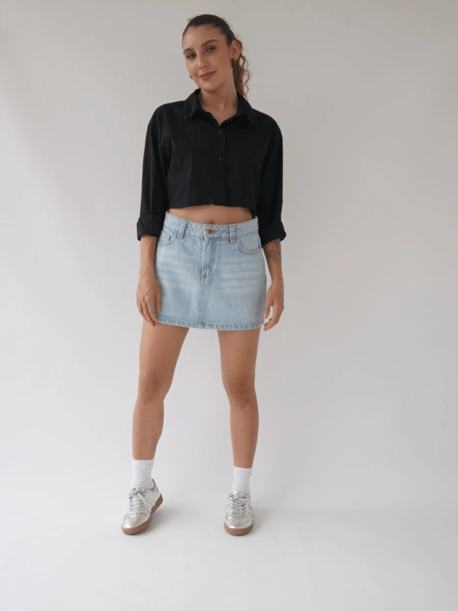 Mini falda clara