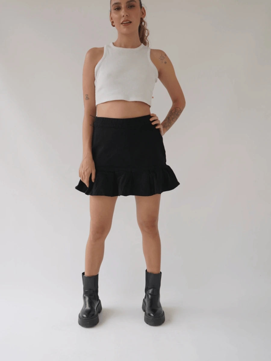 Falda Prenses Tono Negro