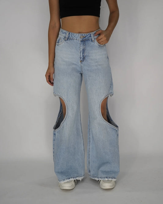 Jeans Palazo heart abertura