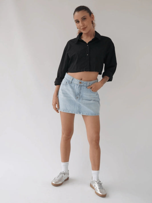 Mini falda clara