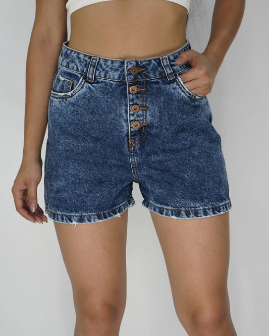 Short Botones Oscuro