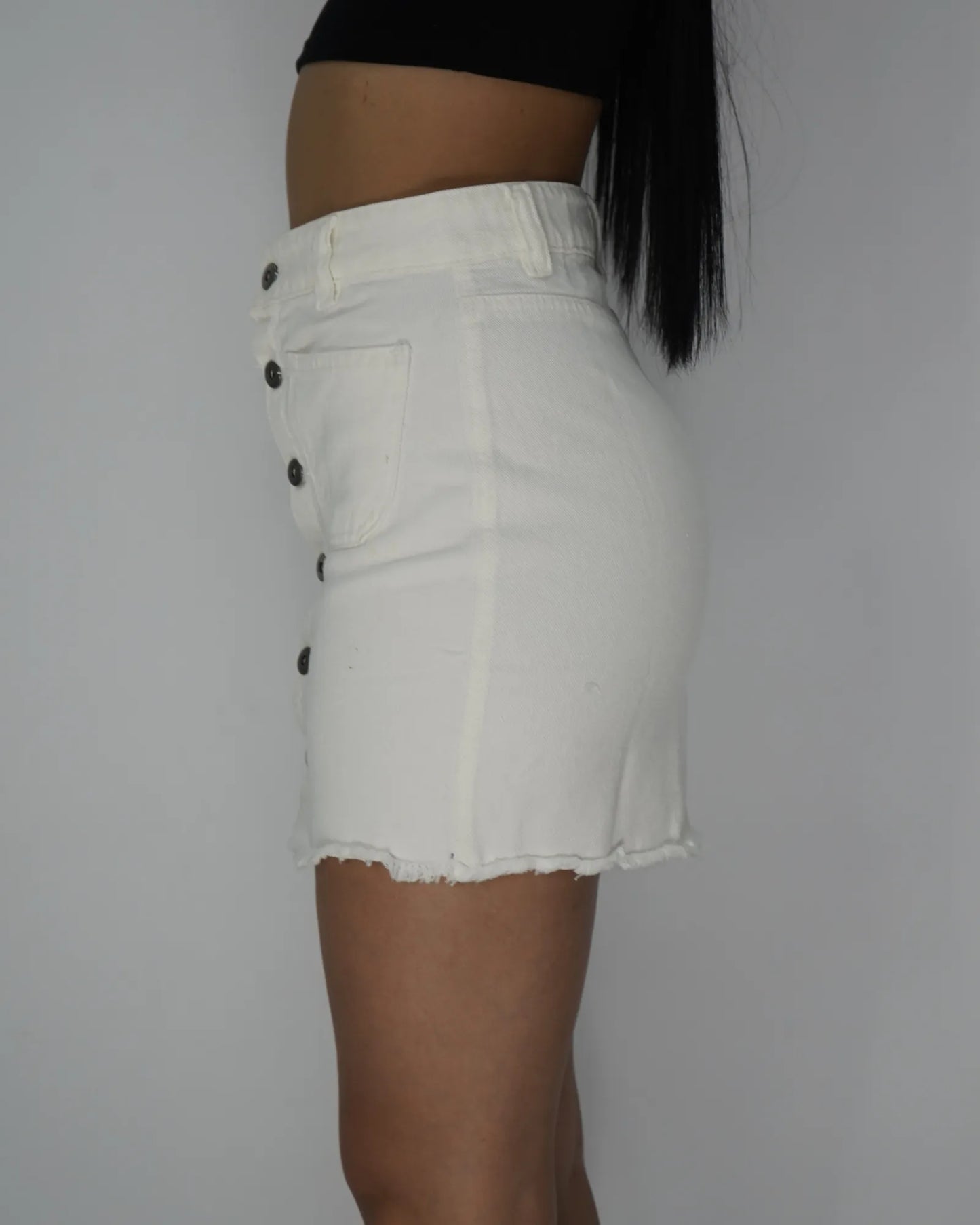 Falda Bolsillo Parche Blanca